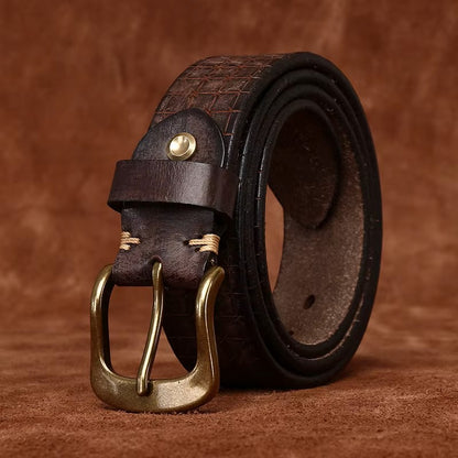 SCULPTED LEATHER BELT