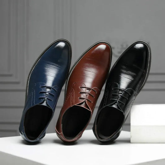 Classic Pointed-Toe Oxford Dress Shoes