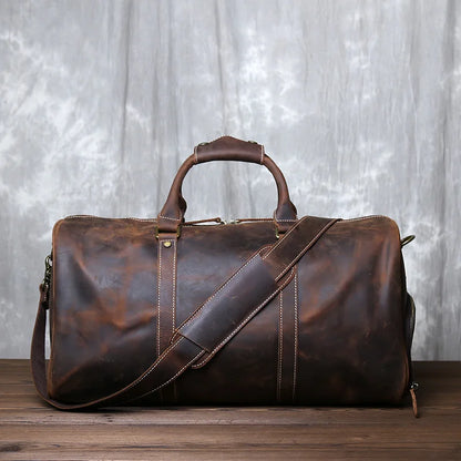 Full-Grain Leather Weekender Bag