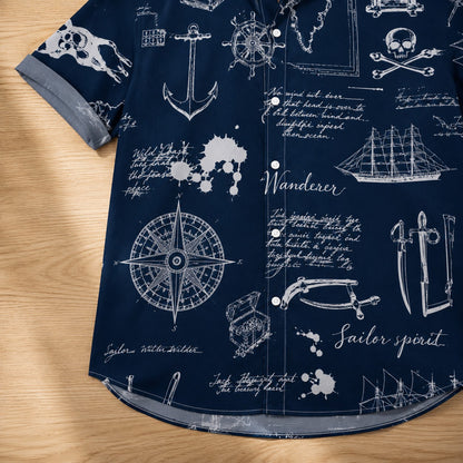 TECHNICAL DRAW HAWAIIAN SHIRT