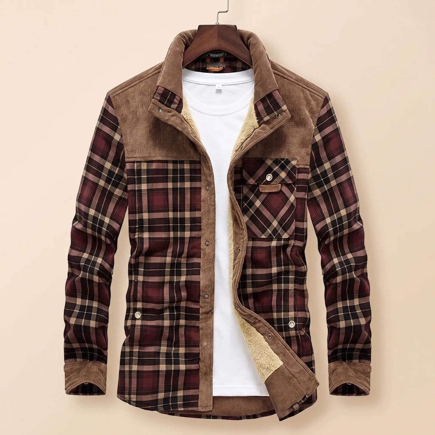 THICK PLAID WINTER JACKET