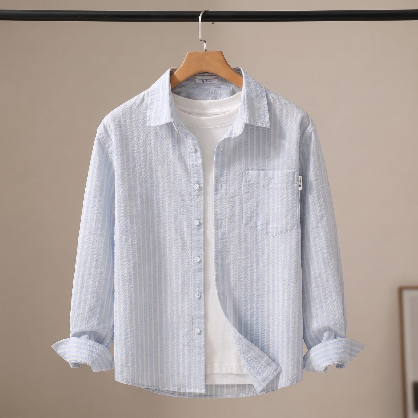THIN STRIPE COTTON SHIRT