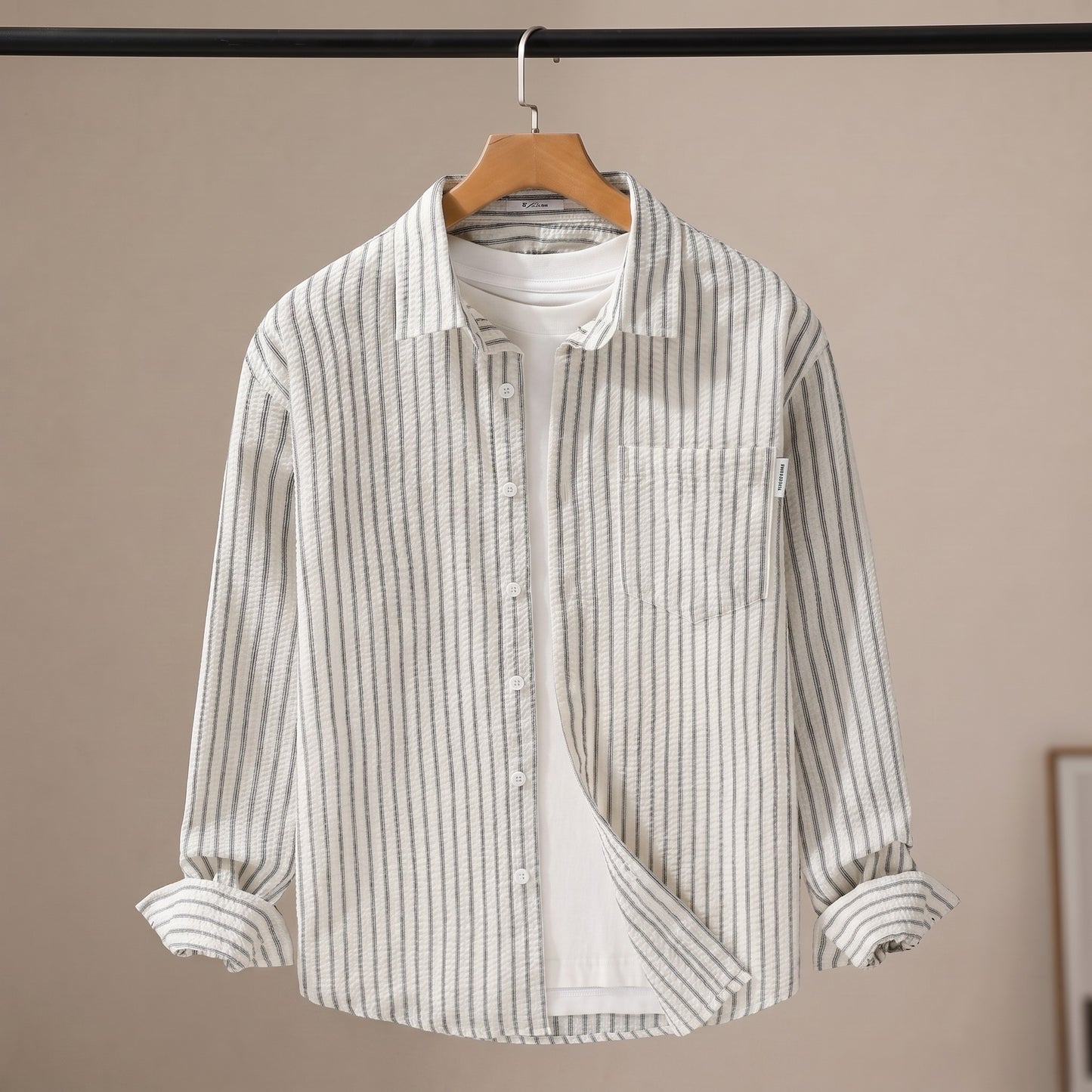 THIN STRIPE COTTON SHIRT