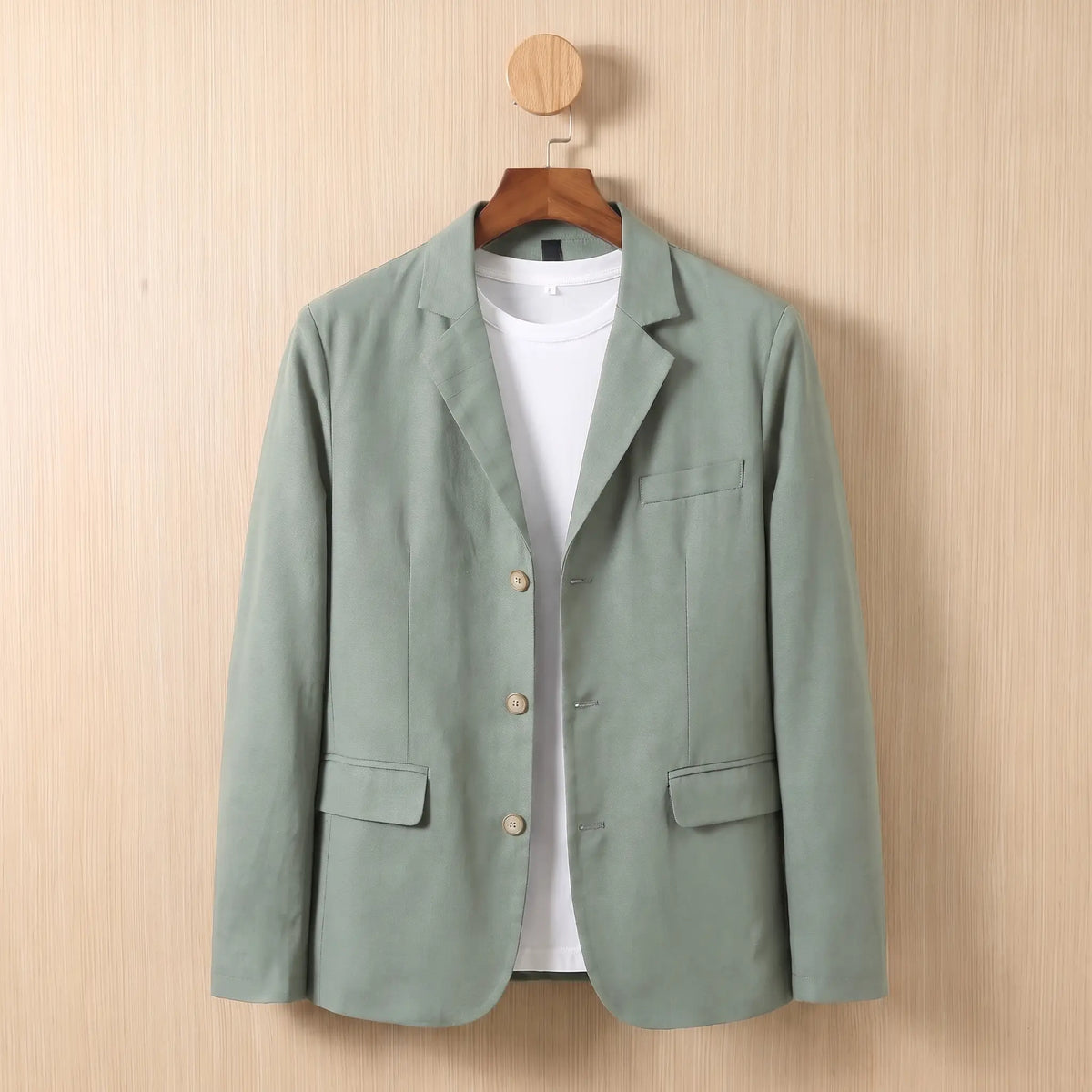 Three Button Blazer in Green