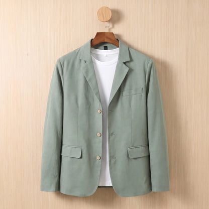 Three Button Blazer in Green