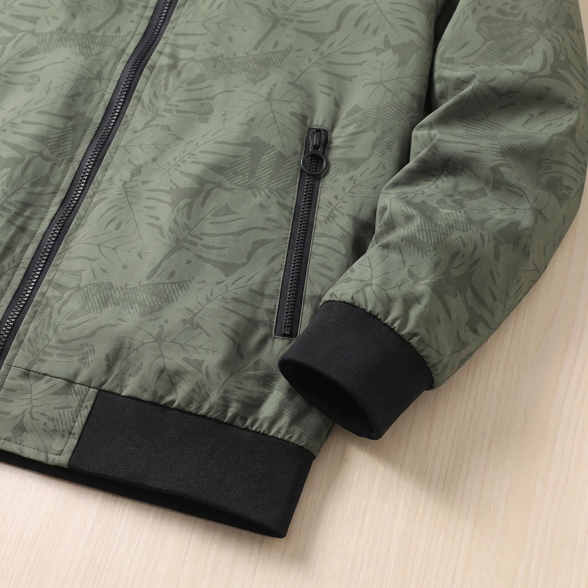 Bomber zip pocket and cuff detail