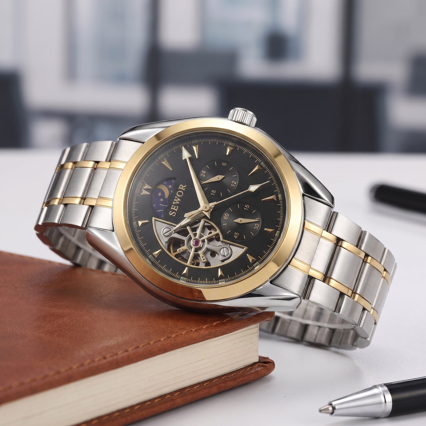 TOURBILLON STEEL EXECUTIVE WATCH