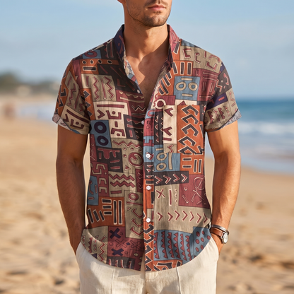 TRIBAL PATTERN SUMMER SHIRT