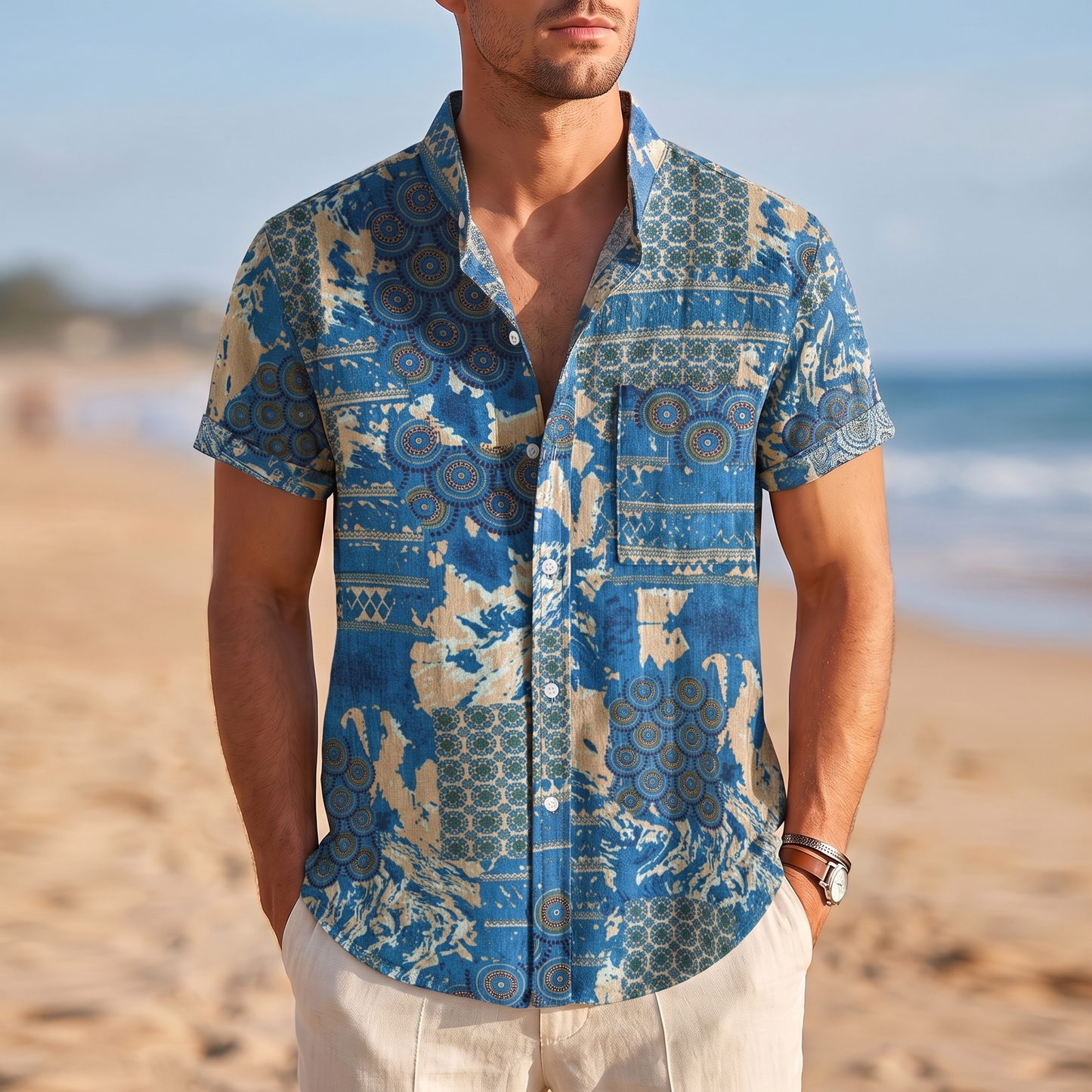TRIBAL PATTERN SUMMER SHIRT