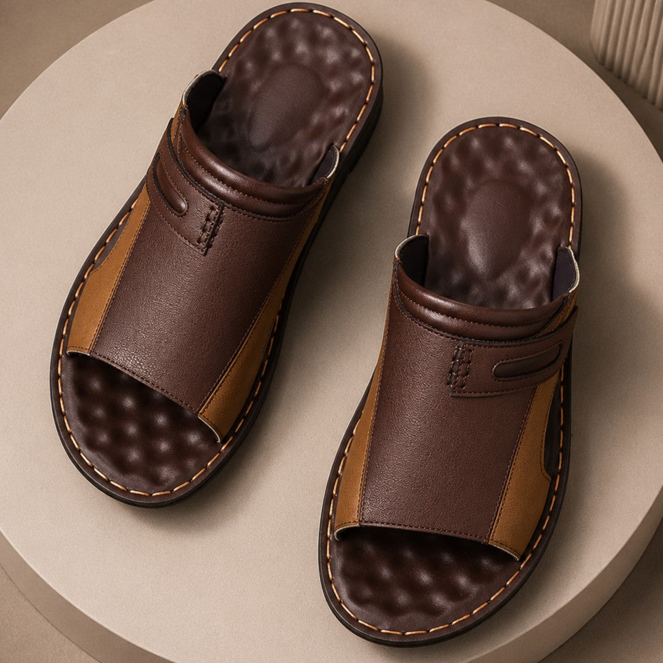 TWO TONE SLIP ON SLIDES