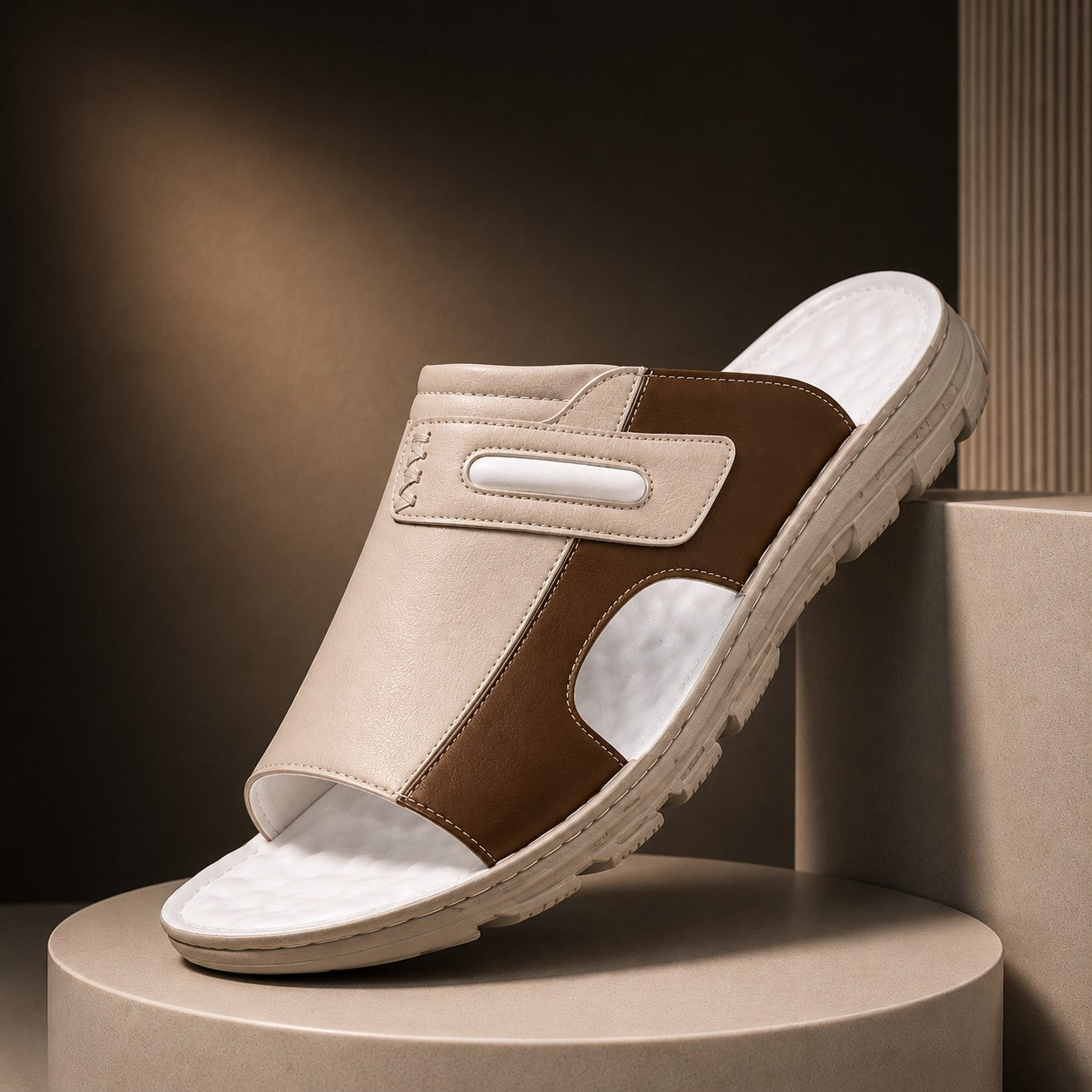 TWO TONE SLIP ON SLIDES