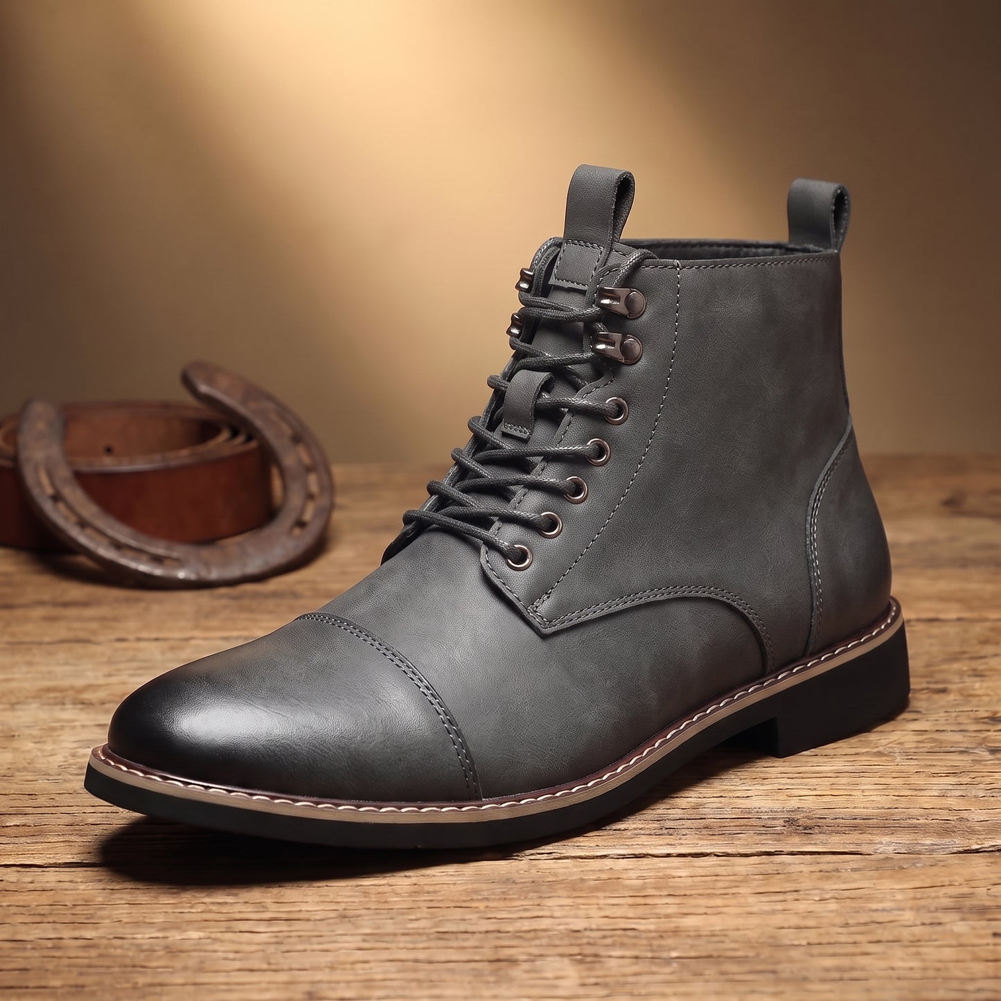 VINTAGE STITCH ANKLE BOOTS