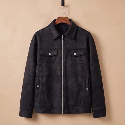 Vintage Wash Jacket in Black