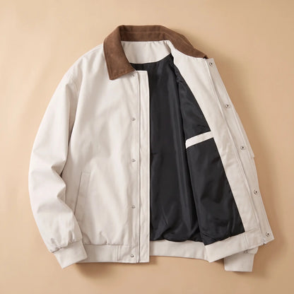 WEEKEND WORK JACKET laid open showing the black lining, white