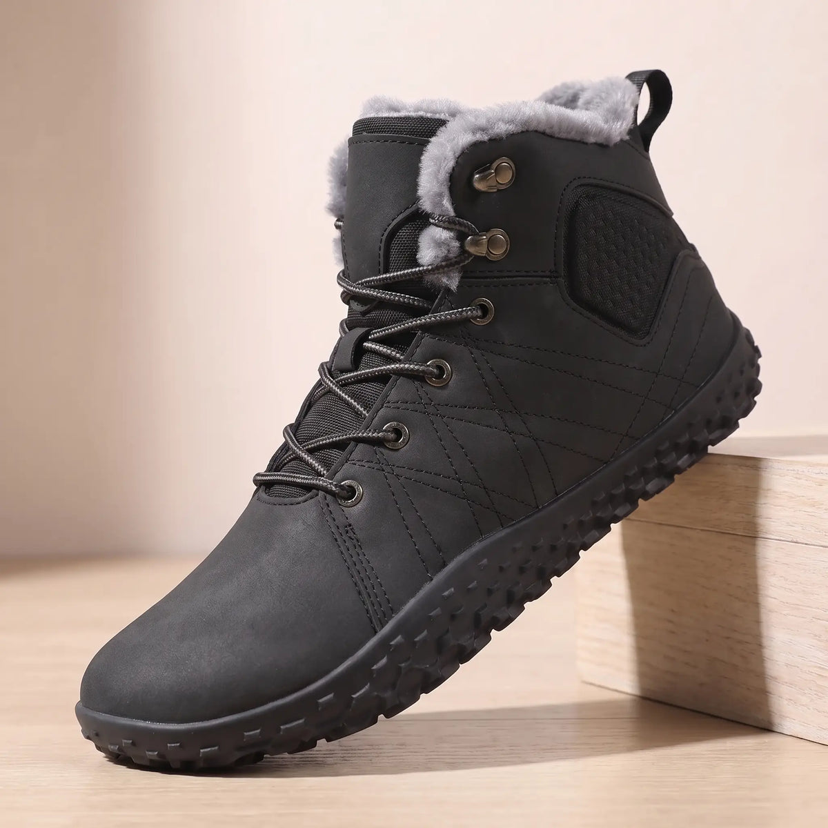 Wide Toe Boots in Black