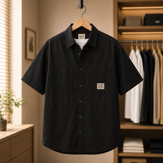 WORKWEAR PATCH COTTON SHIRT