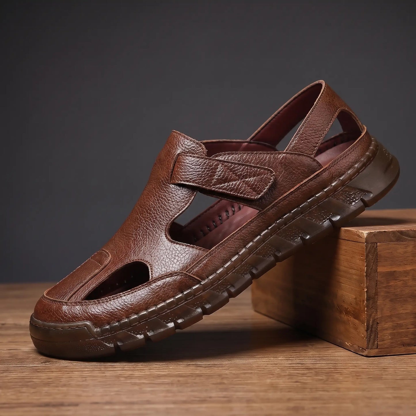 WOVEN STITCH COVERED SANDALS