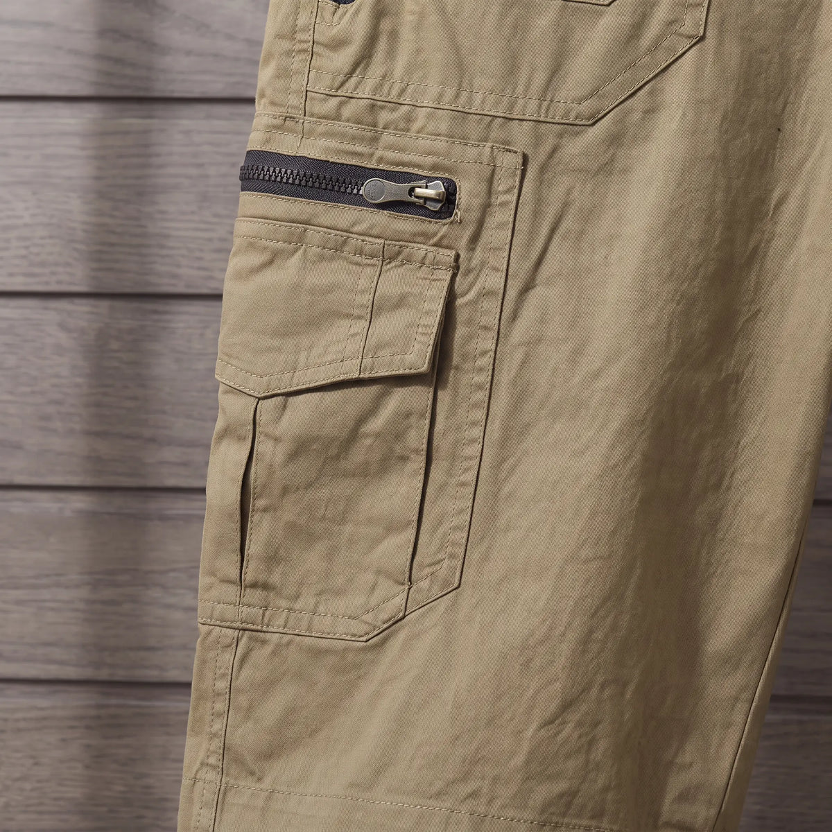 Zip Cargo Shorts thigh cargo pocket with zip pocket above