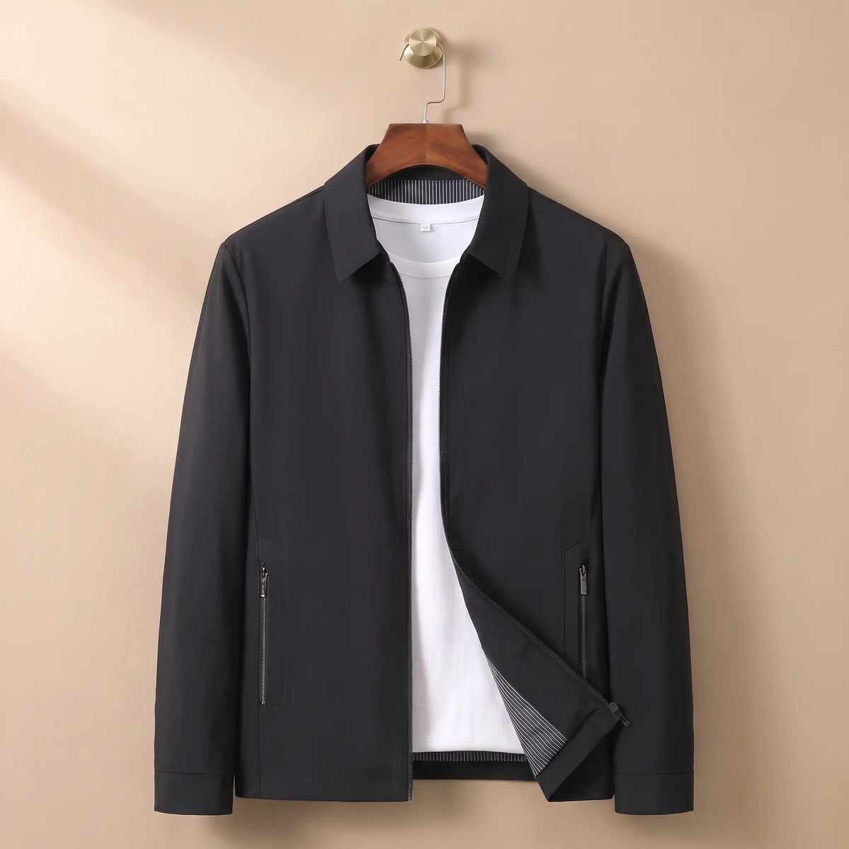 Zip Pocket Jacket in Black