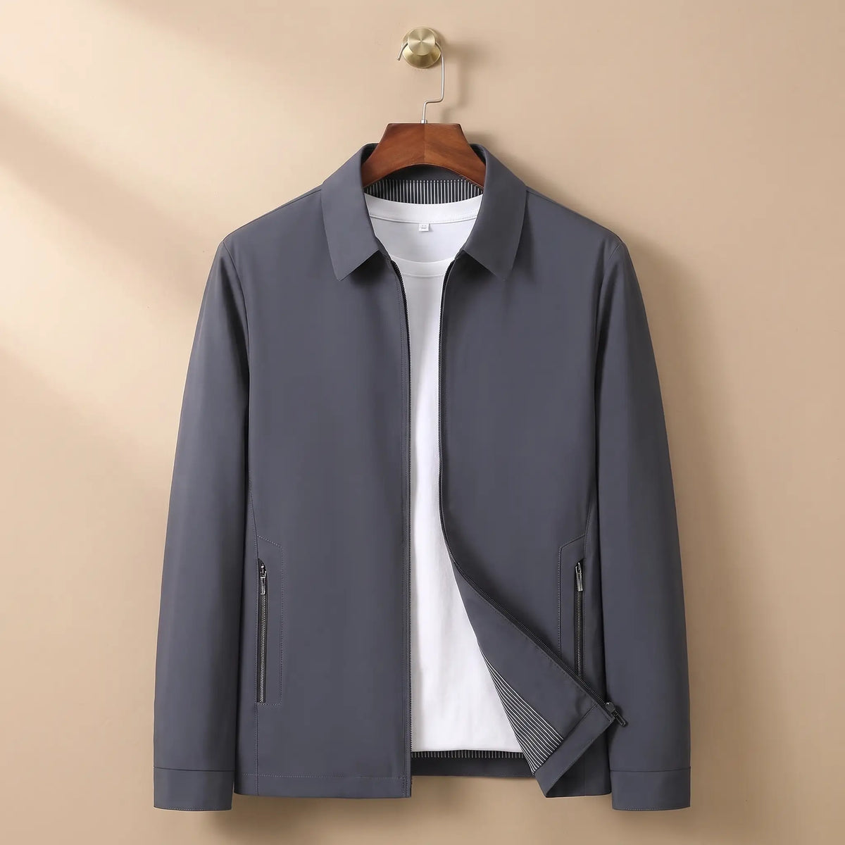 Zip Pocket Jacket in Grey