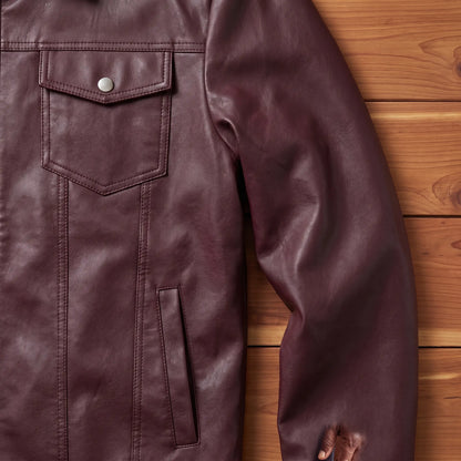 Chest snap pocket and welt hand pocket detail