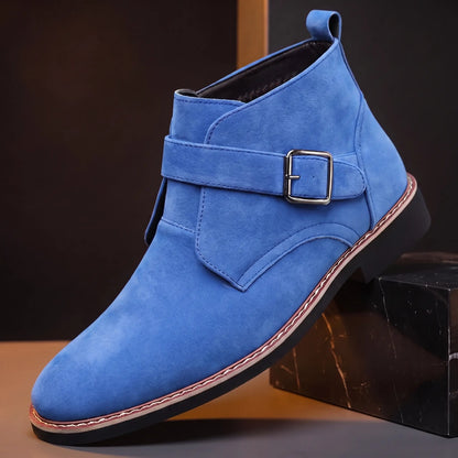 Ankle Buckle Boots Blue