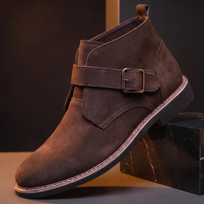 Ankle Buckle Boots Dark Brown