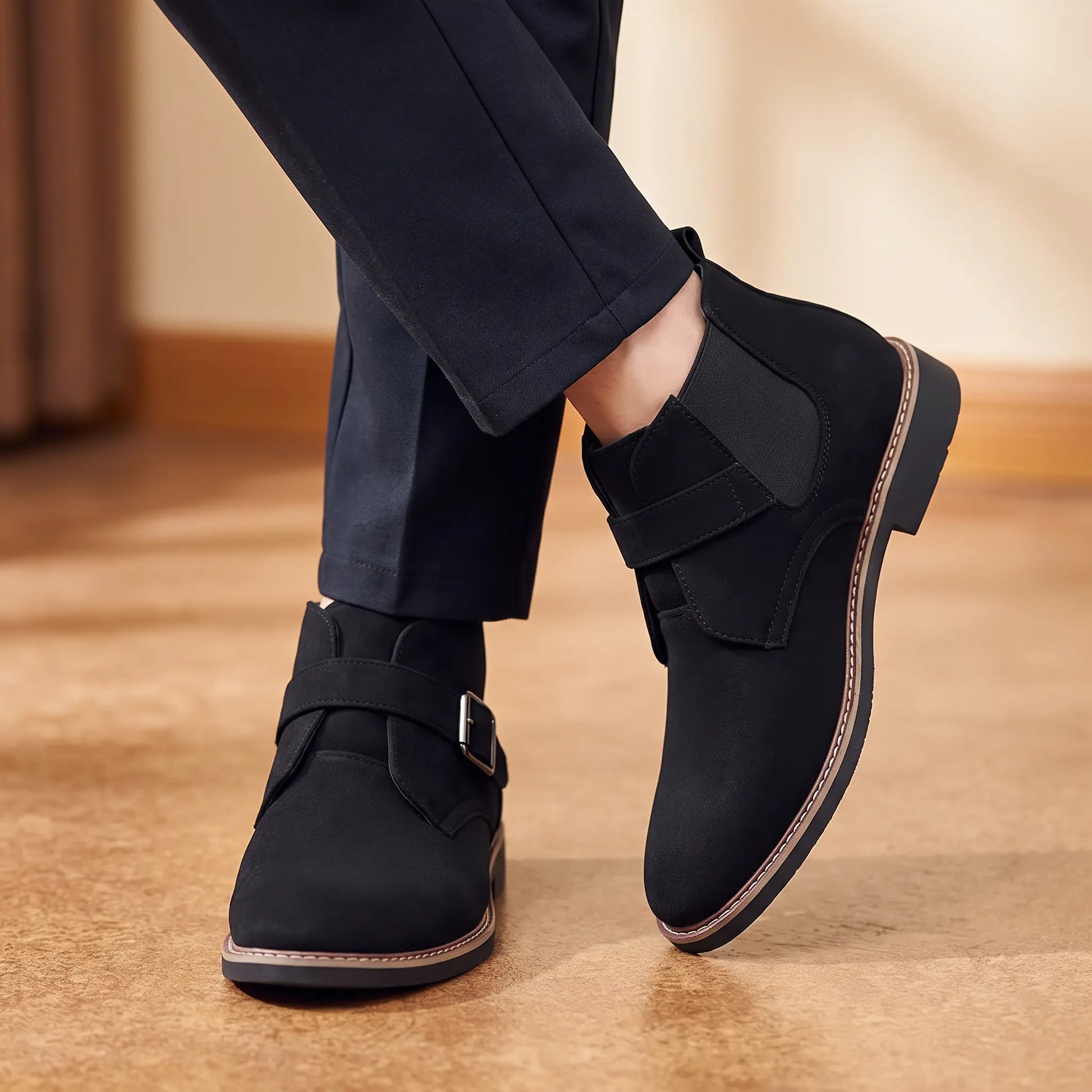 Ankle Buckle Boots worn