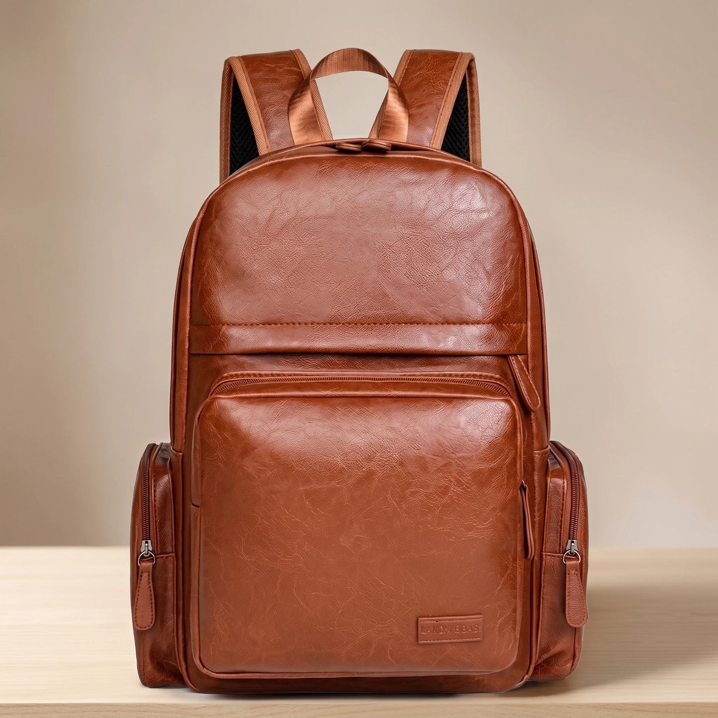 Khaki tech commuter laptop backpack