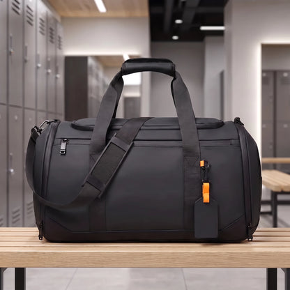 Sports travel gym duffel bag in black