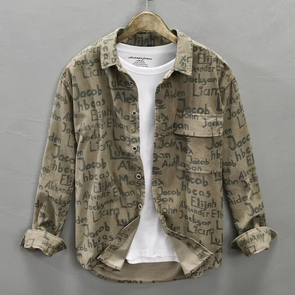SIGNATURE PRINT CASUAL SHIRT