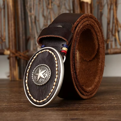 IRON STAR COWHIDE BELT