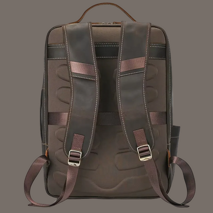 DOUBLE LAYER LEATHER BACKPACK
