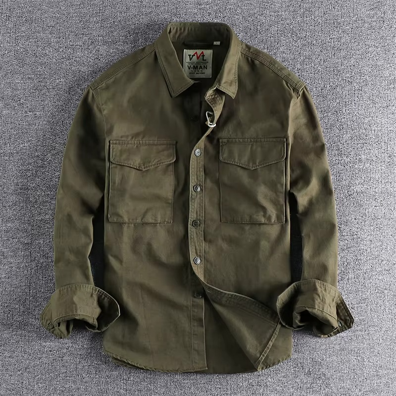 DOUBLE POCKET COTTON SHIRT