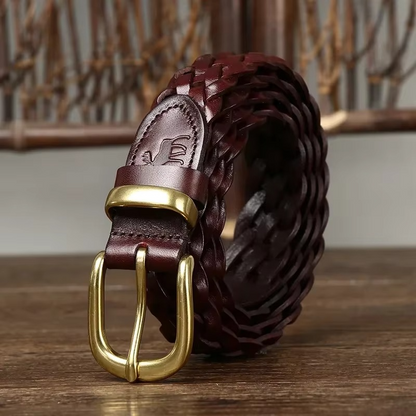 WOVEN HERITAGE LEATHER BELT