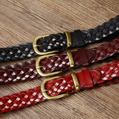 WOVEN HERITAGE LEATHER BELT
