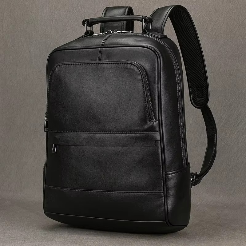 EMBOSSED LEATHER BACKPACK