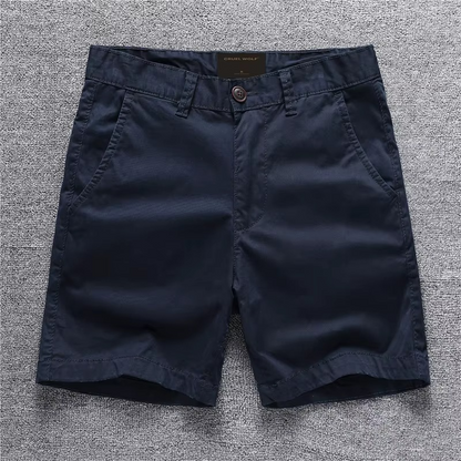 FLAT FRONT CHINO SHORTS