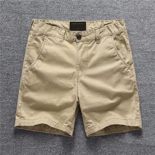 FLAT FRONT CHINO SHORTS