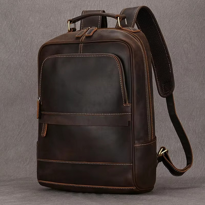 EMBOSSED LEATHER BACKPACK