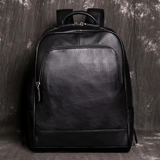 STREAMLINED LEATHER BACKPACK
