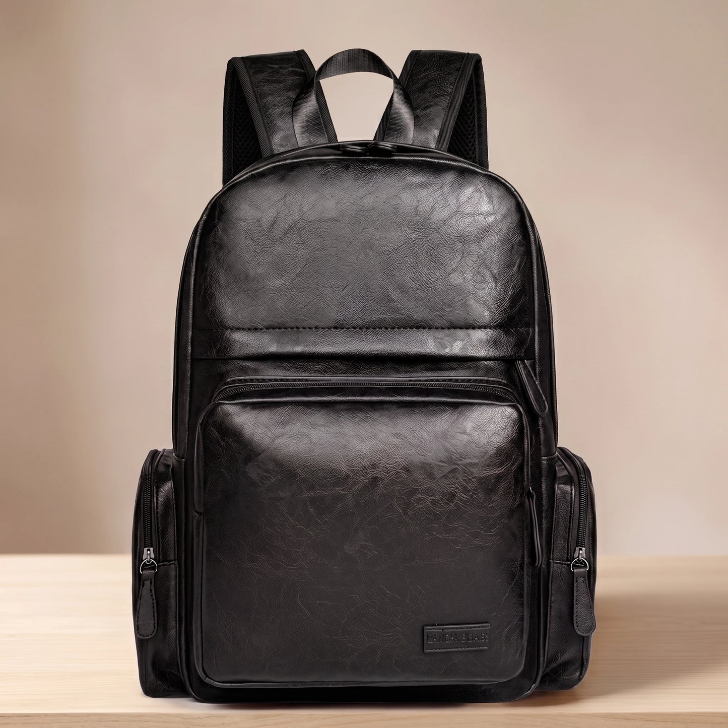 Black tech commuter laptop backpack