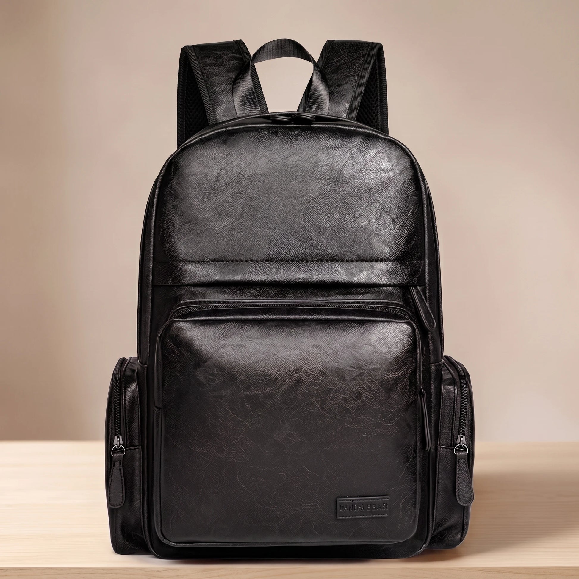 Black tech commuter laptop backpack