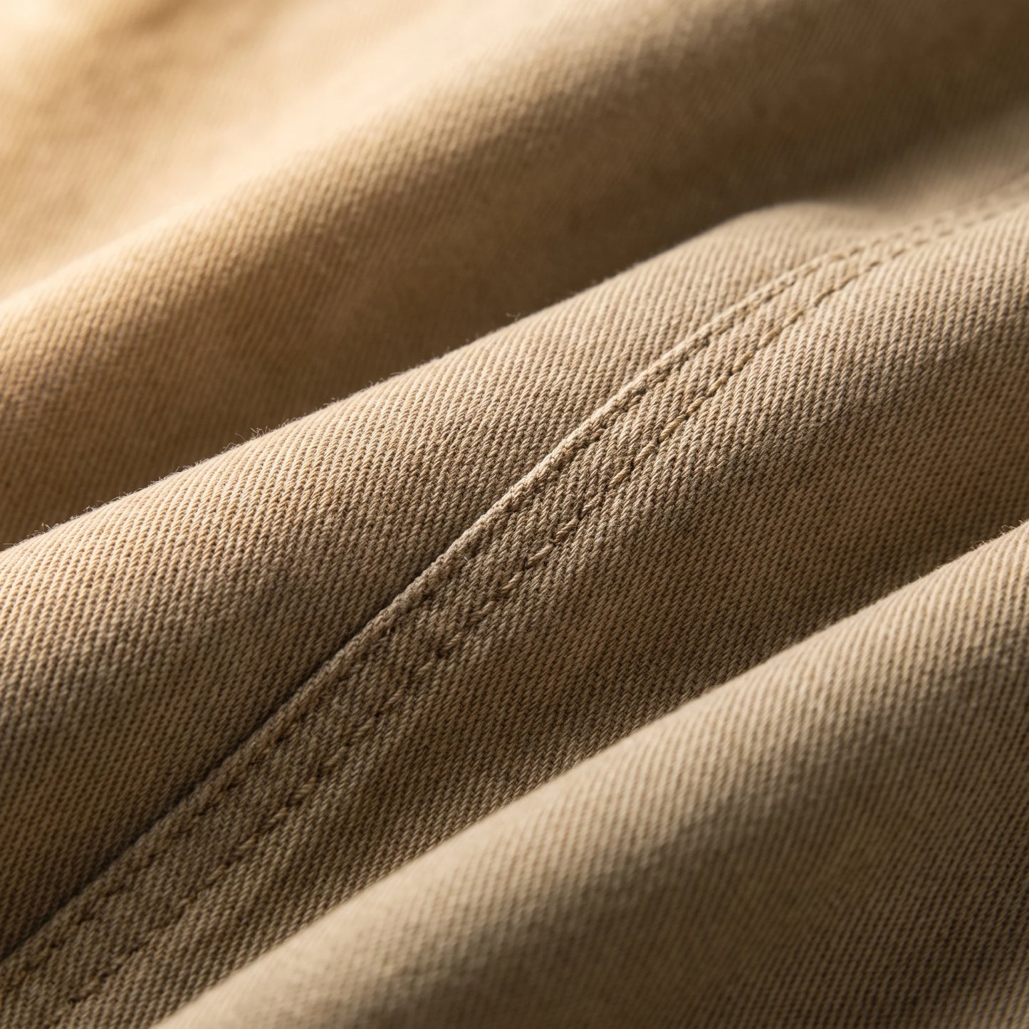Multipocket cotton cargo pants fabric texture close-up