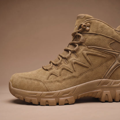 Hiking shoe side lugged sole detail
