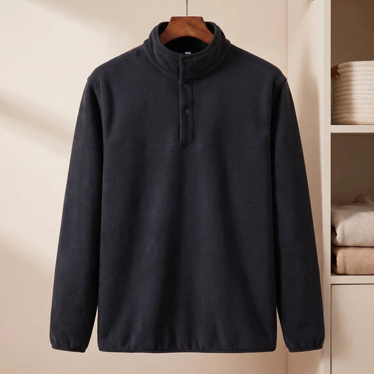 Funnel collar fleece black