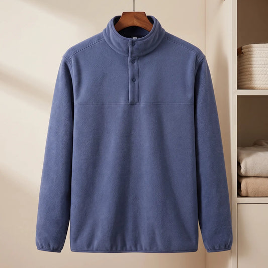 Funnel collar fleece blue