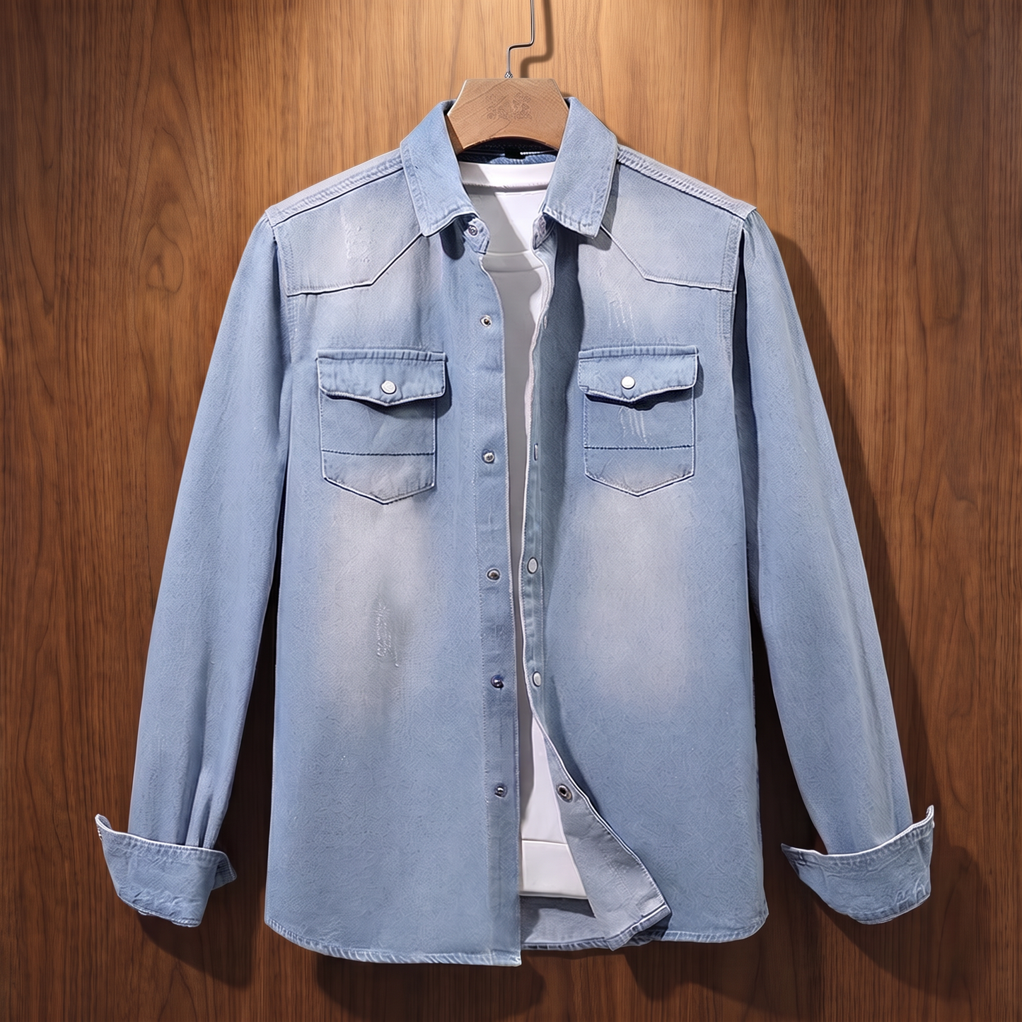 Classic Workwear Shirt - Light Blue faded