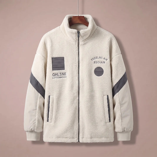 Deep Pile Jacket cream sherpa on hanger