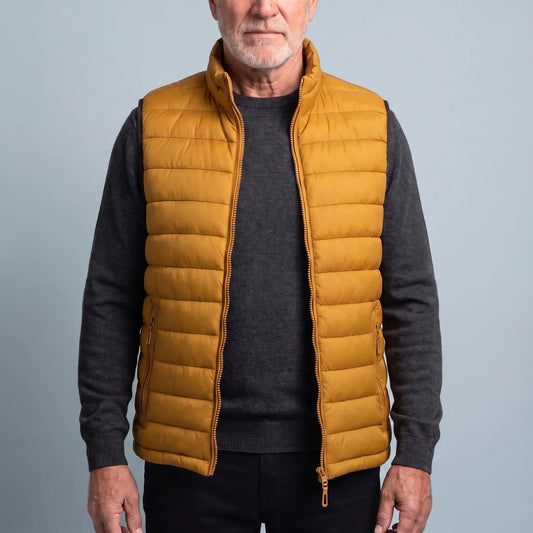 HIGH COLLAR VEST Yellow
